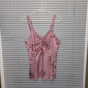 Pink flower tank top